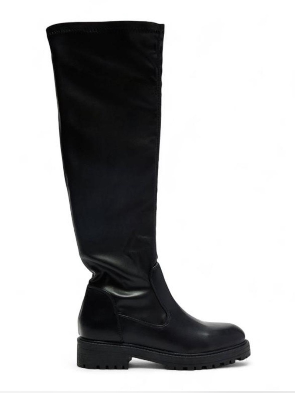 Fashion Nova Black Over-The-Knee Stretch Boots